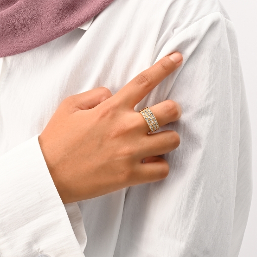 3 Row Eternity Ring for women