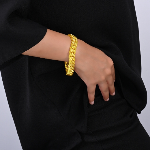 thick cuban bracelet for women