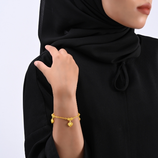 Heart Curb Chain Bracelet for women