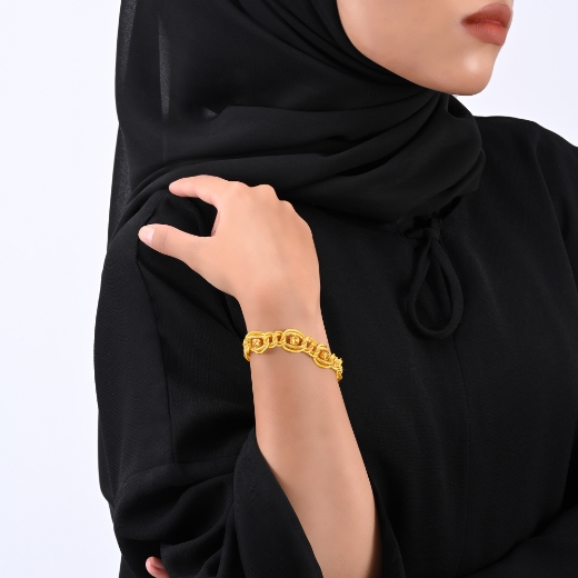 thick double chain bracelet for women