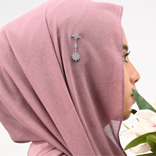 cz snowflake brooch for women