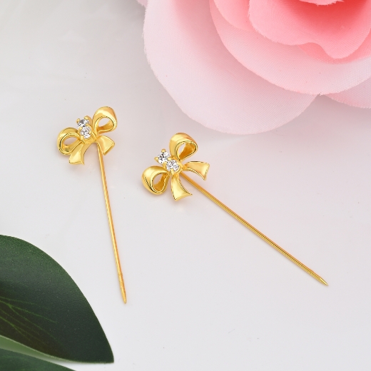 cz bow hijab pin
