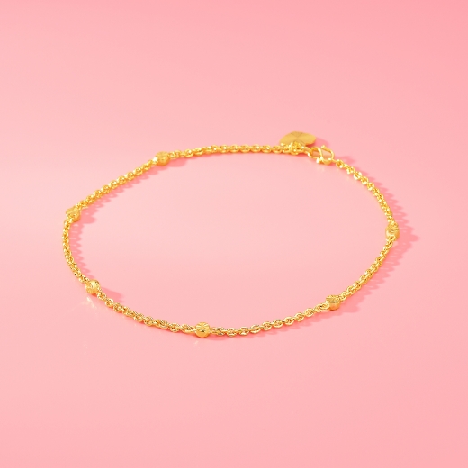 gold plated ankle bracelet