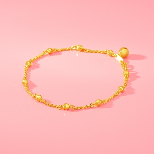 bead gold plated anklet