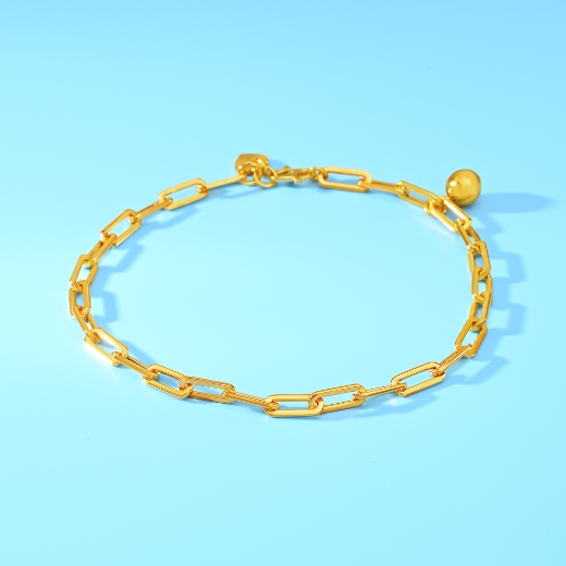 paperclip anklet gold plated