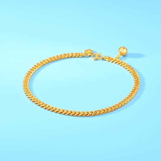 gold plated curb chain anklet
