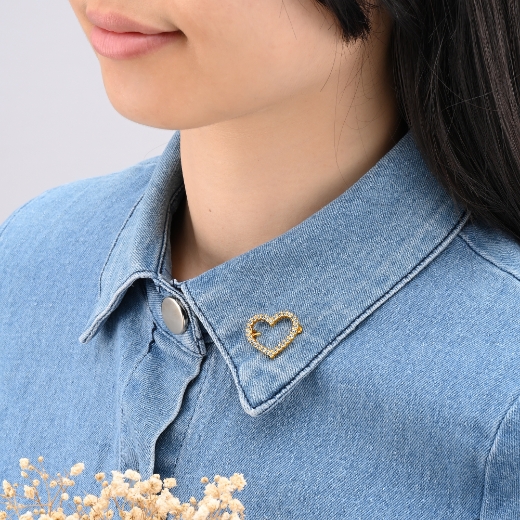 open heart brooch for teen