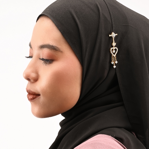 Open Heart Drop Brooch for women