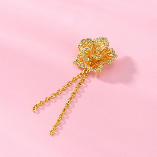 petite rose brooch