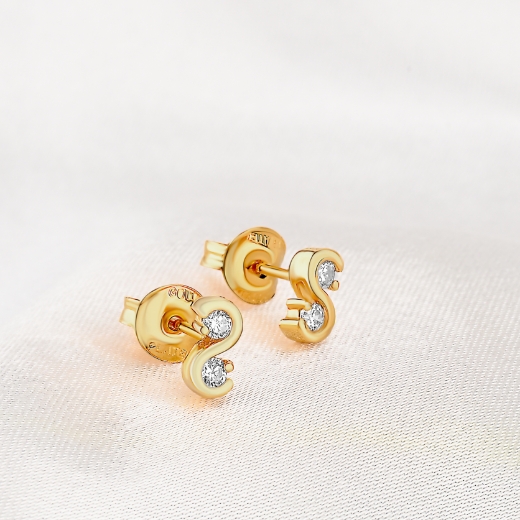 cz S earrings