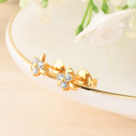 cz triangle earrings