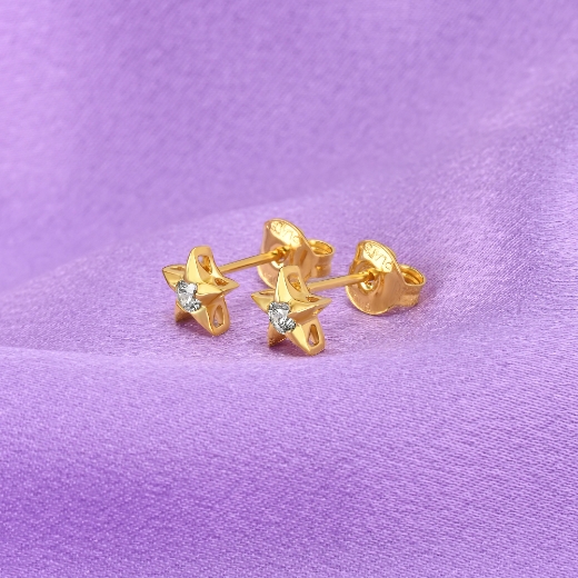 gold plated star studs