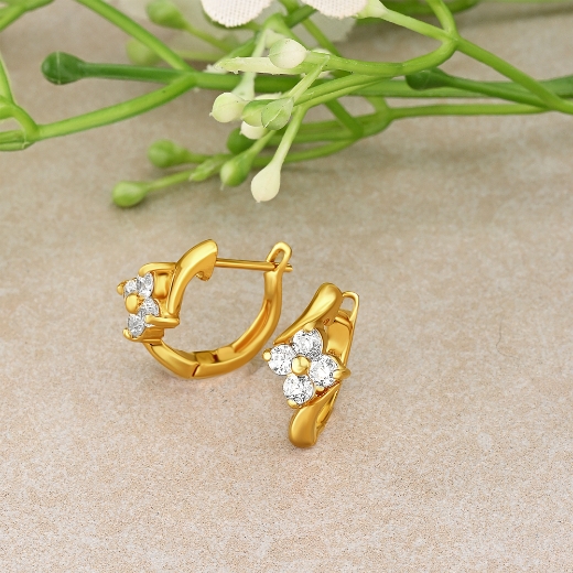 flower petal earrings hoop