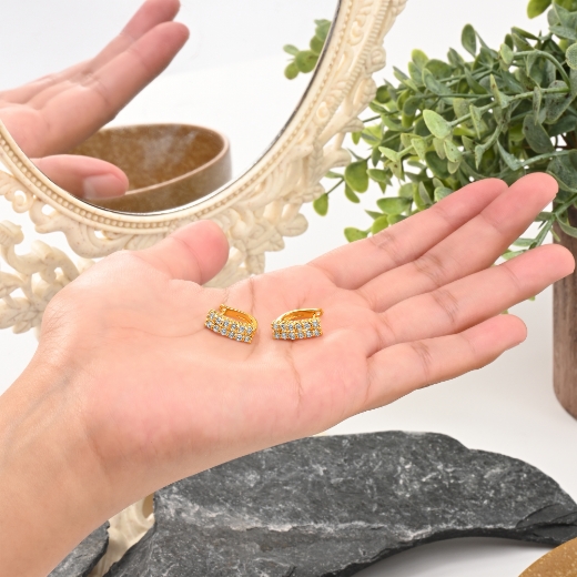 double cz earrings for women