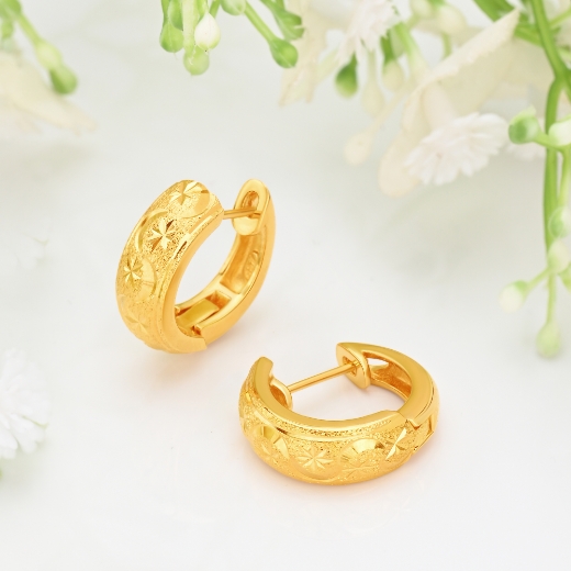 gold plated star hoop earrings