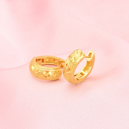 simple star gold plated earrings