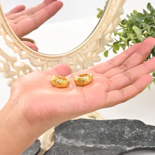 wave hoop earrings for women