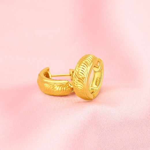 gold plated curved earrings