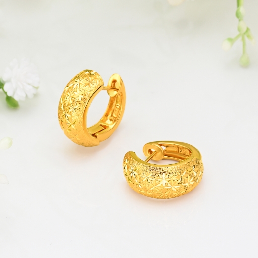 gold plated starlit hoop earrings