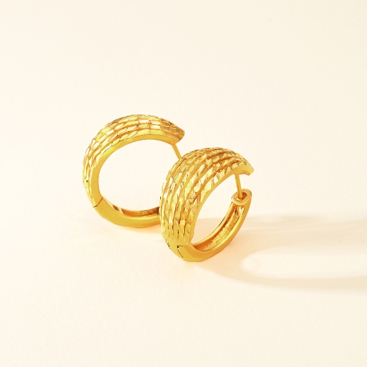 retro bold hoop earrings