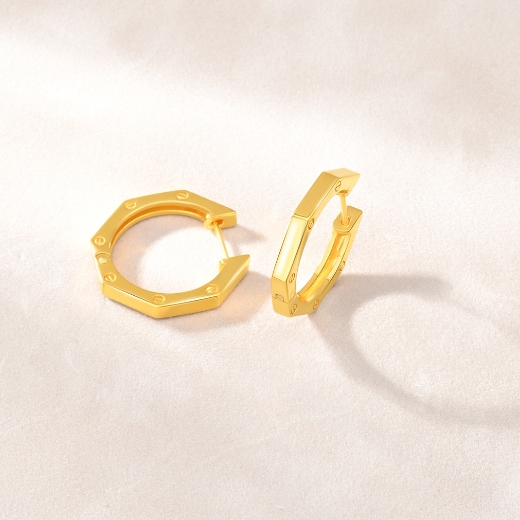 classic Octagon Hoop Earrings