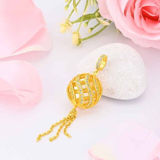 gold plated ball chain pendant