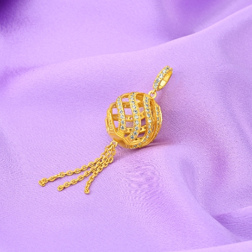 gold plated ball pendant