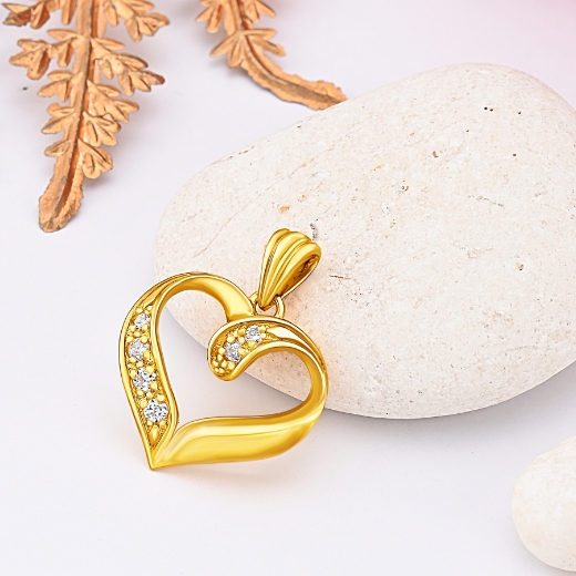 open heart pendant necklace