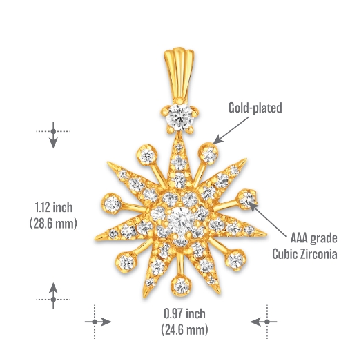 starburst pendant measurement