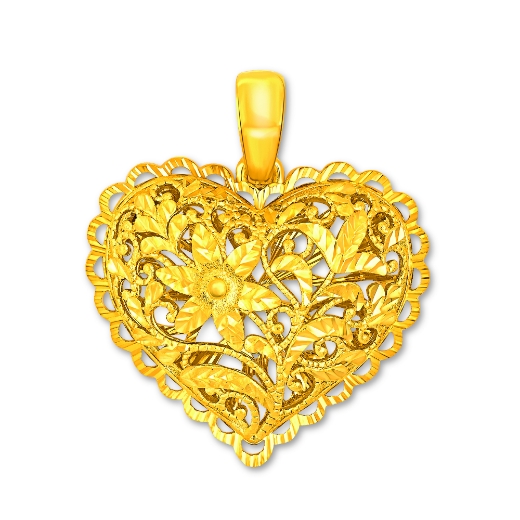 Flower Heart Pendant