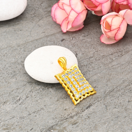 Small Rectangle Pendant with Engraving Frame