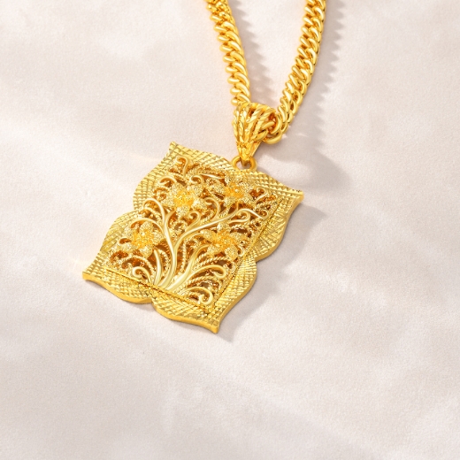 large Vintage Flower Pendant
